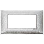 PLACCA 4M TECNOPOLIMERO SILVER - VIMAR 14654.27 - VIMAR 14654.27 product photo