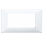 PLACCA 4 MODULI SERIE PLANA COLORE BIANCO - VIMAR 14654.01 product photo