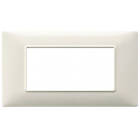 PLACCA 4 MODULI SERIE PLANA COLORE BIANCO GRANITO - VIMAR 14654.06 product photo