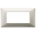 PLACCA 4 MODULI SERIE PLANA COLORE NICHEL OPACO - VIMAR 14654.21 product photo