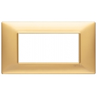 PLACCA PLANA 4 MODULI TECNOPOLIMERO ORO OPACO - VIMAR 14654.25 product photo