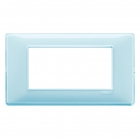 PLACCA 4 MODULI SERIE PLANA COLORE REFLEX ACQUA - VIMAR 14654.45 product photo