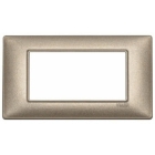 PLACCA 4 MODULI SERIE PLANA COLORE METALLO BRONZO METALLIZZATO - VIMAR 14654.70 product photo