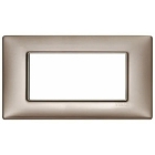 PLACCA 4 MODULI SERIE PLANA COLORE NICHEL PERLATO - VIMAR 14654.74 product photo
