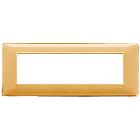 Placca 7 Moduli Reflex Ambra Vimar Plana - VIMAR 14657.43 product photo