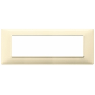 PLACCA 7 MODULI SERIE PLANA COLORE CREMA - VIMAR 14657.04 product photo