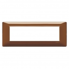 PLACCA 7 MODULI SERIE PLANA COLORE REFLEX TABACCO - VIMAR 14657.49 product photo