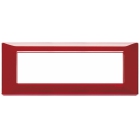 Placca 7 Moduli Reflex Rubino Vimar Plana - VIMAR 14657.51 product photo