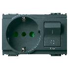 IDEA-PRESA 2P+T 16A SHUKO+MGN 1P+MN C16 3KA 3M GRI - VIMAR 16276 product photo