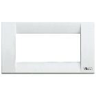 IDEA-PLACCA 4P.METALLO BIANCO - VIMAR 16734.01 - VIMAR 16734.01 product photo