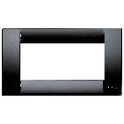 Placca Classica 4 Moduli Vimar Idea Nero - VIMAR 16744.16 product photo