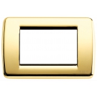 PLACCA IDEA RONDO 3 MODULI METALLO ORO LUCIDO - VIMAR 16753.32 product photo