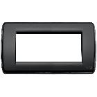 PLACCA RONDO 4 MODULI TECNOPOLIMERO NERO - VIMAR 16764.16 product photo