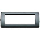 Placca Rondo' 6 moduli, tecnopolimero, nero - VIMAR 16766.16 product photo