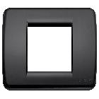 IDEA RONDO'-PLACCA 1/2M RID.TECNOPOL.NERO - VIMAR 17098.16 - VIMAR 17098.16 product photo