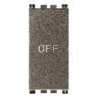 PULSANTE 1P NO+NC 10A SIMBOLO OFF METAL - VIMAR 19056.33.M - VIMAR 19056.33.M product photo