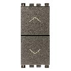 DUE PULSANTI INTERBLOCC. NO+NO 10A METAL - VIMAR 19062.M - VIMAR 19062.M product photo