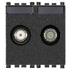 PRESA TV-RD-SAT DIRETTA 2 USCITE GRIGIO - VIMAR 19302.01 - VIMAR 19302.01 product photo