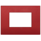PLACCA ARKE' CLASSIC 3 MODULI TECNOPOLIMERO ROSSO MATT - VIMAR 19653.75 product photo