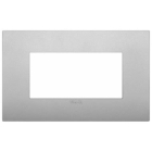 PLACCA ARKE' CLASSIC 4 MODULI TECNOPOLIMERI SILVER MATT - VIMAR 19654.79 product photo