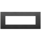 PLACCA ARKE' CLASSIC 7 MODULI TECNOPOLIMERO NERO - VIMAR 19657.71 product photo