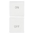 DUE MEZZI TASTI 1M SIMBOLI ON/OFF BIANCO - VIMAR 19751.1.B - VIMAR 19751.1.B product photo