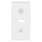 DUE MEZZI TASTI 1M DIMMER BIANCO - VIMAR 19755.3.B - VIMAR 19755.3.B product photo