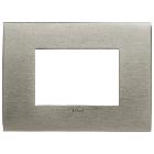 PLACCA ARKÉ FIT 3M ACCIAIO SPAZZOLATO - VIMAR 19953.08 - VIMAR 19953.08 product photo