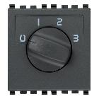 EIKON-COMMUT.ROTATIVO 1P 6(3)A 4 POS.GRIGIO - VIMAR 20096 - VIMAR 20096 product photo