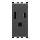 PRESA SICURY 2P+T 15A USA+SASO GRIGIO - VIMAR 20242 product photo