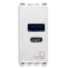 ALIMENTATORE USB A+C 15W 5V 1M BIANCO - VIMAR 20292.AC.15.B product photo