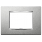 PLACCA CLASSICA 3 MODULI VERDE OXF METALLO - VIMAR 20653.05 product photo