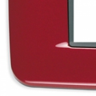 PLACCA ROUND 2 MODULI CENTRALI ROSSO IMPERIALE METAL - VIMAR 20682.04 product photo