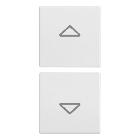 DUE MEZZI TASTI 1M SIMBOLI FRECCE BIANCO - VIMAR 20751.2.B - VIMAR 20751.2.B product photo