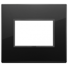 PLACCA EIKON EVO 3 MODULI CRISTALLO NERO TOTALE DIAMANTE - VIMAR 21653.88 product photo