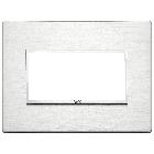 EIKON EVO-PLACCA 4M ALLUMINIO BRILLANTE - VIMAR 21654.01 - VIMAR 21654.01 product photo