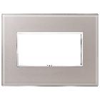 EIKON EVO-PLACCA 4M CRISTALLO GRIGIO PERLA - VIMAR 21654.73 - VIMAR 21654.73 product photo