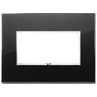 PLACCA 4M NERO DIAMANTE - VIMAR 21654.76 - VIMAR 21654.76 product photo