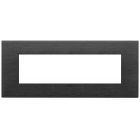 PLACCA 7 MODULI METALLO SPAZZOLATO NERO SPAZZOLATO - VIMAR 22657.13 product photo