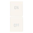 DUE MEZZI TASTI 1M SIMBOLI ON/OFF BIANCO - VIMAR 31480.YB product photo