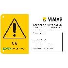 CARTELLO SEGNALETICO DI AVVERTENZA - VIMAR ZX20 - VIMAR ZX20 - VIMAR ZX20 product photo