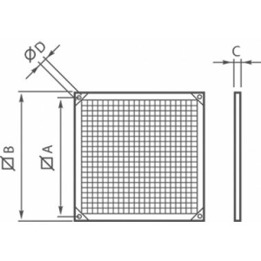 TELAIO CON RETE ANTINFORTUNISTICA TRA 450/500 - VORTICE 51550 product photo Photo 03 3XL