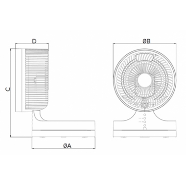 VENTILATORE OSCILLANTE DA TAVOLO NORDIK - VORTICE 60445 product photo Photo 04 3XL
