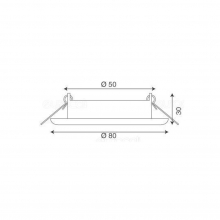 FARO INCASSO SOFFITTO CORNICE SATINATO TONDO FISSO FORO 74MM CON  GU10 /G5.3 product photo