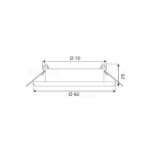 FARO INCASSO SOFFITTO CORNICE CROMO TONDO ORIENTABILE FORO 74MM CON GU10 / G5.3 product photo