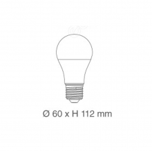 LAMPADA LED E27 GOCCIA A60 OPALE 10W LUCE CALDA  TIPO 4209 product photo
