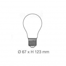 LAMPADA LED FILAMENTO E27 GOCCIA A67 E27 SATINATA 8W LUCE NATURALE TIPO 4484 product photo