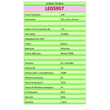 FARO ESTERNO LED NUOVO ULTRA SLIM  30W LUCE FREDDA BIANCO TIPO 5957 product photo