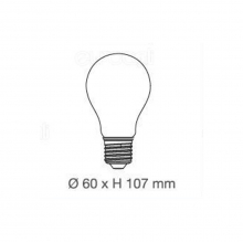 LAMPADA LED FILAMENTO E27 GOCCIA A60 SATINATA 5.5W LUCE NATURALE TIPO 7179 product photo