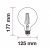 LAMPADA LED FILAMENTO E27 GLOBO G125 TRASPARENTE 12,5W LUCE CALDA TIPO 7453 product photo Photo 02 2XS